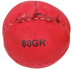 Wurf- und Schlagball aus Leder (ROT, 80 g) - Baseball - 1 Stück