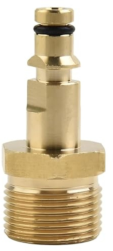 M22 Hochdruckreiniger Adapter Messing – Schnellkupplung mit K-Serie Anschluss für Kärcher, Nilfisk, Bosch and Elektrogartengeräte (Robuste Steckverbinder für Wasseranschlüsse, Industrietauglich)