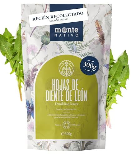 Löwenzahntee Monte Nativo (300g) - Löwenzahn Tee (Dandelion Tea) schonend getrocknet - 100% natürlich und ohne Zusatzstoffe - Aromatischer Kräutertee für einen köstlichen Aufguss