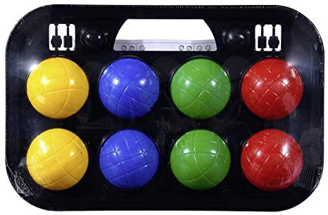 Simba 107401391 - Boccia Spiel Tragekorb, 8 Kugeln 7x8cm, 2 Zielkugeln