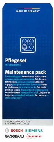 Bosch/Siemens 6900311502 Pflegeset für Glaskeramik-Kochfelder, besteht aus 1x 250 ml Glaskeramikreiniger, Metallschaber und Reinigungstuch Original Nr.: 311502