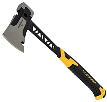 Roughneck Gorilla V-Series Axt 0,6 kg / 1¼ lbs | Gesenkgeschmiedeter, gehärteter u. angelassener Stahl; Anti-Vibrations-System; luftgepolsterter Griff; Nagelzieher & Öse
