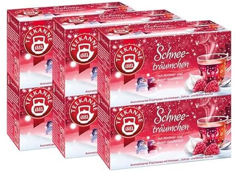 Teekanne Schneeträumchen mit Himbeer- und Baiser-Geschmack, 6er Pack (6 x 18 Teebeutel)