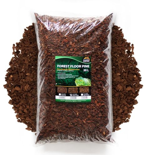Terra Exotica Forest Floor Pine 10/20 Liter in fein, mittel, grob - Pinienrinde als Einstreu für Terrarien - Terrarienbodengrund für Reptilien, Amphibien und Insekten (20 Liter, mittel)