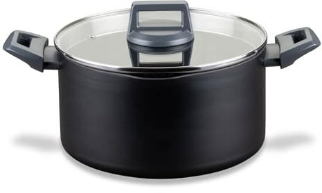 Fackelmann Kochtopf Statement 24cm – Topf mit keramische Beschichtung – Recyceltes Aluminium mit Antihaft-Beschichtung – PFAS-frei, Hitzebeständiger Griff, Für alle Herdarten inklusive Induktion