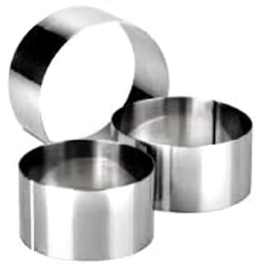 Ibili Clasica Dessertring, Tortenring, Kuchenring, rund, 12 cm Durchmesser, 6 cm Höhe, 1 Stück, Silber