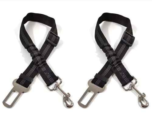 2pcs Anschnallgurt Hund Auto, Hundegurt fürs Auto | Hunde Sicherheitsgurt für Auto, Einstellbar Hundegurt Höchste Sicherheit für Alle Hunderassen und Katzen.