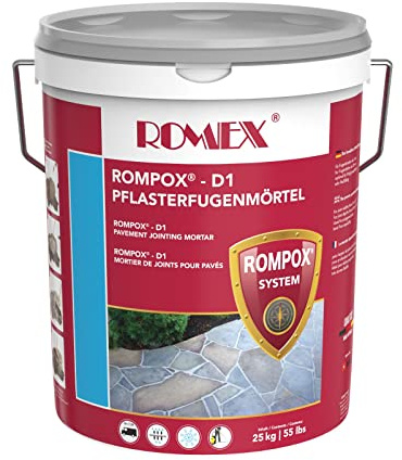 Rompox D1, Pflasterfugenmörtel 2-K, 25 kg Eimer, Farbe Steingrau