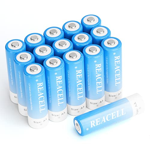 REACELL 16 Stück Akku AA 2800mAh Wiederaufladbar Batterien Mignon NI-MH Aufladbare Akkubatterien 1,2V Geringe Selbstentladung mit Akkubox