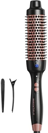 Wavytalk Thermobürste, Thermal Brush 38mm Ionische Lockenbürste erhitzt zur Erzeugung natürlicher Locken, Heiße Rundbürste für Blowout Express, EU-Plug Dual-Spannung