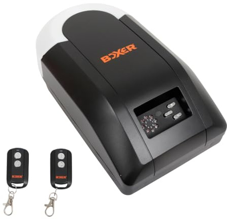 Boxer® 3000 Elektrischer Garagentoröffner mit Fernbedienung und Drahtlos-Schalter (1000N) | Elektrisches Garagentor Antrieb | Garagentoröffner Set für Tore bis 120 kg und 16 m²