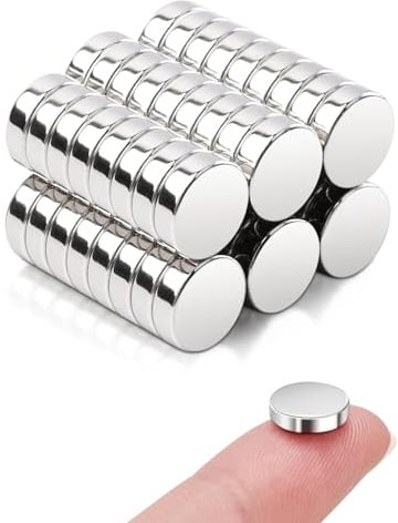 Miangsy 50 Stück 10x3mm Magnete Stark, für Magnettafel, Kühlschrank, DIY