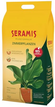 Seramis Pflanz-Granulat für alle Zimmerpflanzen, 15 l – Pflanzen Tongranulat, Blumenerde Ersatz zur Wasser- und Nährstoffspeicherung