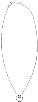 Skagen Damen Edelstahl oder Halbedel mit Karabinerverschluss Ring Anhänger Halskette