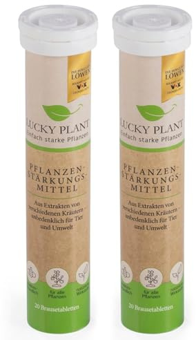 LUCKY PLANT 2x Pflanzenstärkung Tablette | Stärkeres Pflanzenwachstum & längere Blütezeit | Zimmerpflanzen, Sträucher, Rasen, Obst & Gemüse | unbedenklich für Tiere & Natur | 2x 20 Tabletten (2)