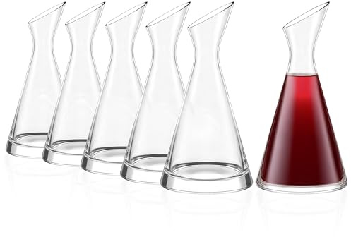 Stölzle Lausitz Schräghalskaraffe One for All 250 ml – Glaskaraffe für Wasser, Saft, Milch & Wein – Handgefertigte Weinkaraffe aus mundgeblasenem Kristallglas – Spülmaschinengeeignet & Made in Germany
