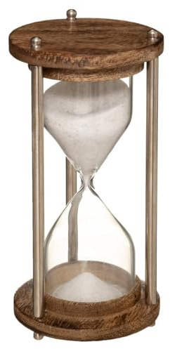 Atmosphera - Sanduhr - Metall und Glas - H15 cm - Kastanienbraun