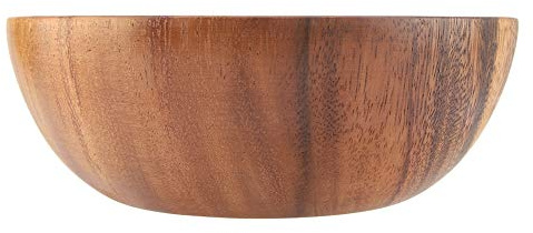 Nimoa Salatschüssel, Holzschale, Akazienholz Massivem Solid Acacia Holzschale für Salat Suppe Reis Handgemachte Küchenutensilien (20 * 7cm)