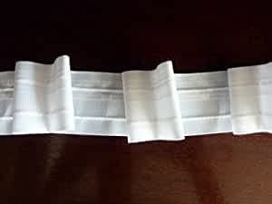 Gardinenband,Flachfalte 2,0 :1, 60 mm, weiß, 9,00 lfm