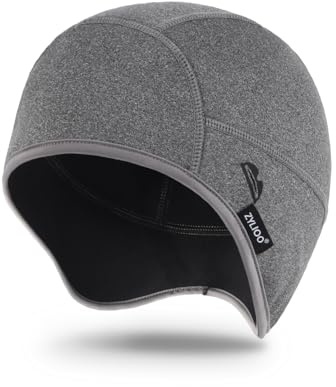 Zylioo S/M/L/XL/XXL Fleece Fahrradmütze Wintermütze Fahrradhelm, Radsport Skihelm Skull Cap Beanie für Outdoor Radfahren Skifahren Snowboarden Motorradfahren Laufen