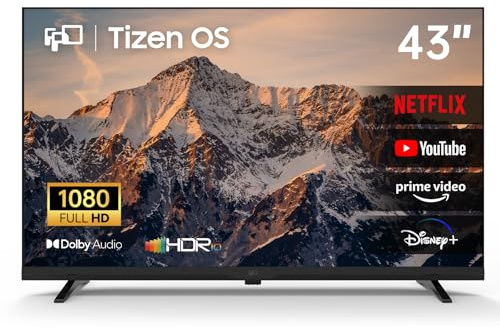 FPD Smart TV 43 Zoll, 1080p FHD Fernseher mit Tizen OS, kompatibel mit Samsung TV Plus, Dolby Audio, HDR 10, SmartThings, Miracast, Gaming Hub, Voice Control, Flachbildfernseher (ET43-P1, 2026)