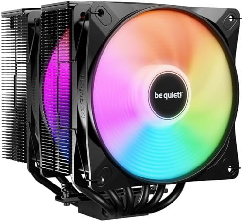 be quiet! Pure Rock Pro 3 LX Luftkühler, beeindruckend hohe Kühlleistung, sechs 6mm Hochleistungs-Heatpipes, 2 optimierte Light Wings LX 120mm PWM-Lüfter, kompatibel mit Flüssigmetall-Wärmeleitpaste