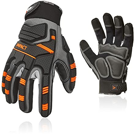 Vgo... 1Paar Sicherheitshandschuhe,Mechanikerhandschuhe,Schlaghandschuhe,Anti-Vibrationshandschuhe,Riggerhandschuhe,Heavy Duty (SL9792IP)