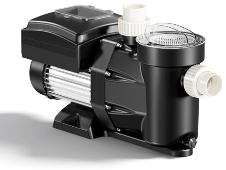 XPOtool Poolpumpe mit variabler Drehzahl 1500W Schwimmbadpumpe 33600l/h Umwälzpumpe 18m Förderhöhe