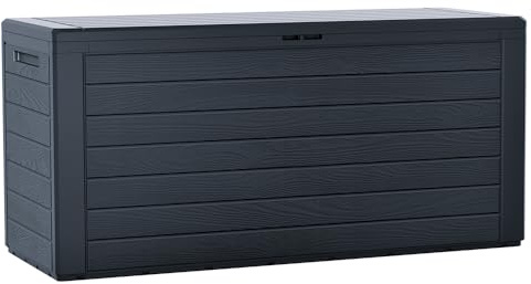 VOUNOT® Gartenbox Aufbewahrung Wasserdicht 280 Liter, Aufbewahrungsbox Garten, Auflagenbox Groß, Kissenbox, Anthrazit