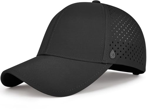 AOPREL Baseball Cap Herren Damen, Wasserdicht Basecap, Atmungsaktivem UV-Schutz Baseball Kappe für Outdoor-Aktivitäten, Golf, Tennis (DE/NL/SE/PL, Alphanumerisch, Einheitsgröße, Schwarz)