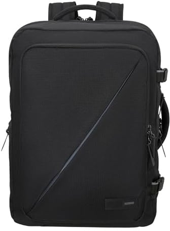 American Tourister Take2Cabin - Erweiterbarer Reiserucksack 17,3 Zoll, 55 cm, 42,5/48,5 l, Schwarz (Black)