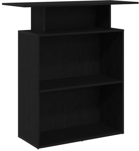 vidaXL Empfangstresen Schwarz 100 x 40 x 104 cm Holzwerkstoff