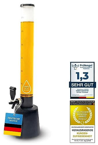 Bierzapfanlage & Biersäule 3,5L – Premium Getränkespender & Bierturm für Partys – Getränkesäule, Zapfsäule & Trinksäule – Das perfekte Bier Gadget & Aperol Spender
