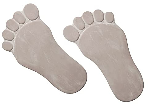STONETEC Trittsteine Fuß für Garten und Gehwege - 12 Trittplatten im Set - große Gartenplatten aus Beton Stein je 35 x 20 cm