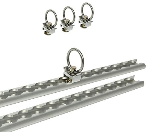 ProPlus 342178 Set Zurrschienen 2 x 60cm mit 4 Zurrösen