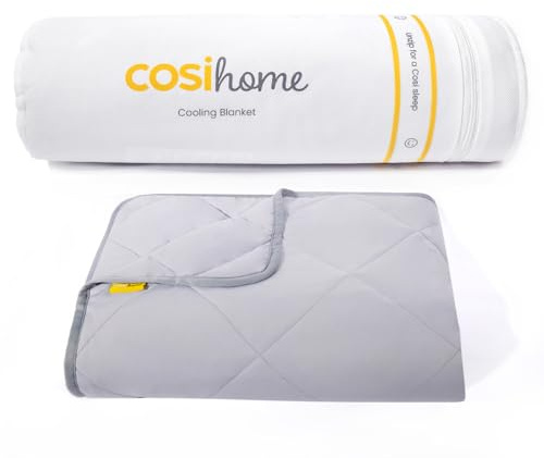 Cosi Home Premium Kühldecke - Sommerdecke mit Q-Max>0.4 Kühlfasern - Atmungsaktive Bettdecke, Kuscheldecke & Sofadecke gegen Nachtschweiß - Kühlende Decke Grau - 150 x 200 cm