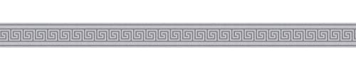 A.S. Création selbstklebende Bordüre Only Borders Borte Mäander grafisch 5,00 m x 0,04 m grau Made in Germany 895936 8959-36
