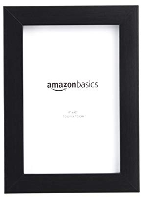 Amazon Basics Rechteckig Fotorahmen, 2 Stück, 10 x 15 cm, Schwarz
