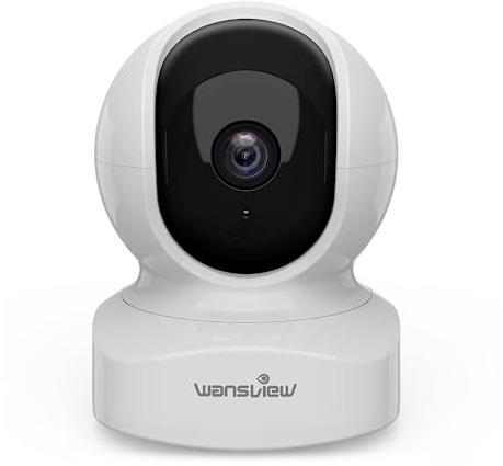 wansview 2K Kamera Überwachung innen - WLAN IP Camera, 2.4Ghz WLAN Kamera Indoor, WiFi Camera Indoor mit 2-Wege-Audio, Nachtsicht für Innenkamera mit Bewegungserkennung, Q5 Weiß