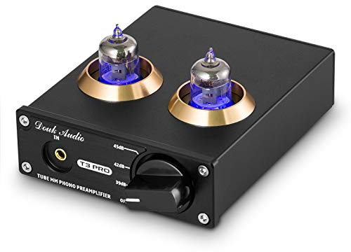 Douk Audio T3 PRO Phono Röhrenvorverstärker für Plattenspieler, MM Phonographen Vorverstärker, Mini Valve Stereo Preamp for Record Player ﻿