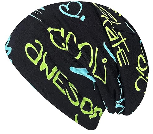 Wollhuhn Kinder Beanie – Zweilagige Longbeanie aus Jersey, wendbar & weich – mit Grauer Innenseite – Handmade in Deutschland – ganzjährig tragbar