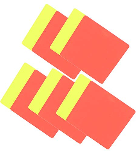 Longzhuo Schiedsrichterkarten 5Set Sport Fußball Schiedsrichter Rote und Gelbe Karten Set Fußball Warn- und Auswurfkarten