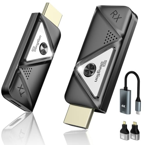 Wireless HDMI Transmitter and Receiver, 1080P Low Latency Reichweite bis 30m, Drahtloses HDMI Funkübertragung für Streaming Video Audio File von, Laptop, PC zu HDTV, Projektor