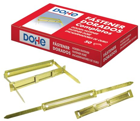 Unbekannt 79190 Packung mit 50 Verschlussklammern, goldfarben