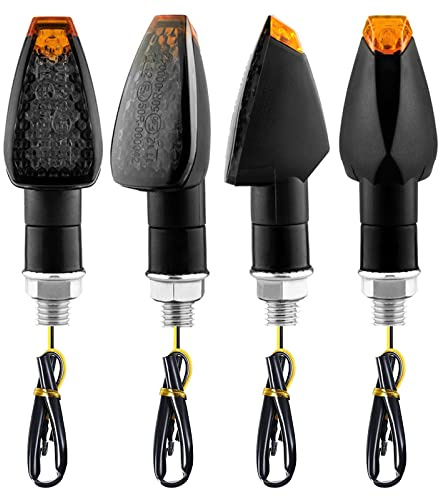 RUIZHI Blinker Motorrad, 4 Stück Blinklicht Motorrad LED,12/24V Blinklichter für Allgemeine LED-Blinker, LEDBlinker Motorrads E50 Geprüft, Motorradlichter für Tag und Nacht mit LEDKontrollleuchte