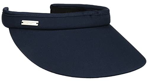 Seeberger Azalee Visor Baumwolle Baumwollvisor Sonnenvisor Sonnenschutz Blendschutz Strandvisor Damenvisor Mit Schirm (One Size, dunkelblau)
