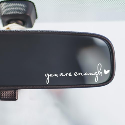 4 Stück Autoaufkleber You Are Enough Aufkleber Affirmations Autoaufkleber Rückspiegel Aufkleber Pvc Handgefertigt Heckscheibenaufkleber Autozubehör Selbstbestätigungsaufkleber Für Fahrer Frauen Männer