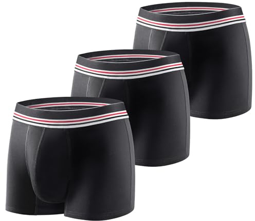 Carer 3er-Pack Herren Inkontinenz-Boxershorts, Inkontinenz Pants Männer | leicht und dünn aus Baumwolle mit 80 ml Saugfähigkeit Waschbare Unterwäsche für leichte Blasenschwäche Blau Größe XXL