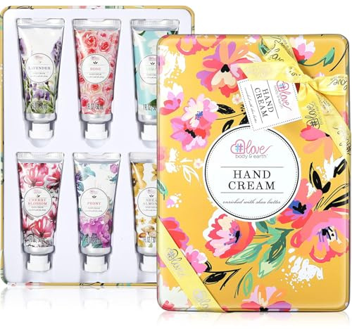 Body & Earth Geschenke für Frauen - Hand Creme Geschenkset für Damen | 6tlg Geburtstagsgeschenk für Damen, Pflegeset mit Verschiedenen Düften, Weihnachts geschenk für Sie