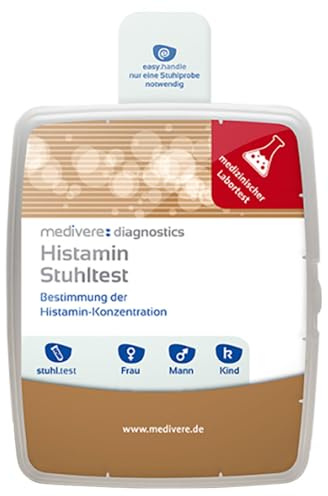 medivere Labordiagnostik Histamin Stuhltest - zuverlässige Bestimmung des Histaminspiegels im Darm zur Unterstützung bei Unverträglichkeiten und allergischen Reaktionen